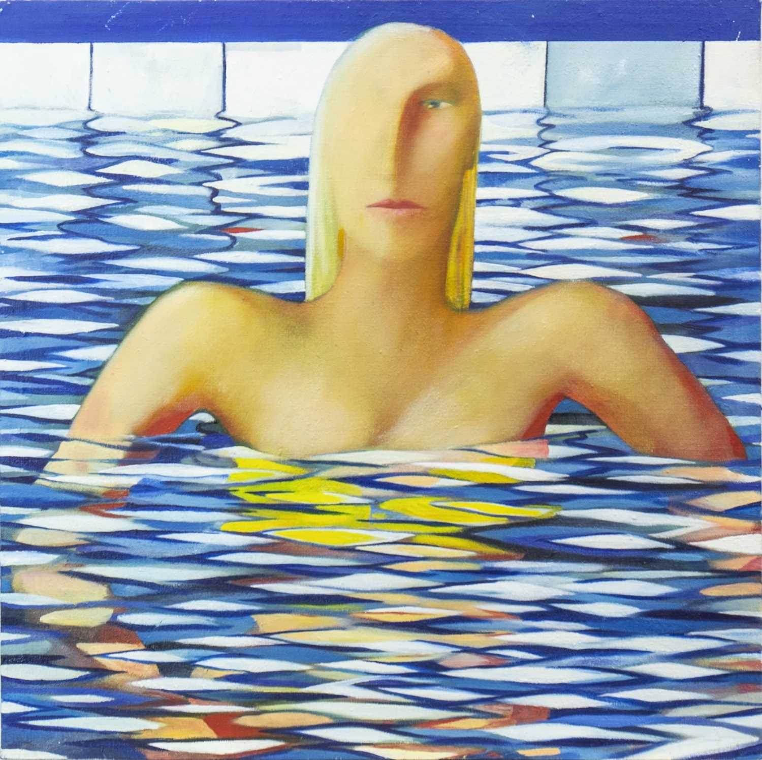Lot 523 - POOL, AN OIL BY JOHNATHAN HOOD