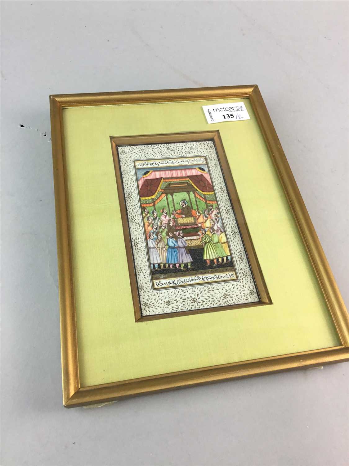 Lot 135 - A PAIR OF MUGHAL PAINTINGS