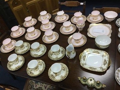 Lot 141 - A TUSCAN PART TEA SERVICE AND ANOTHER TEA SERVICE