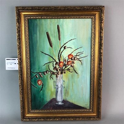 Lot 289 - FLORAL STILL LIFE, A CONTEMPORARY SCHOOL OIL