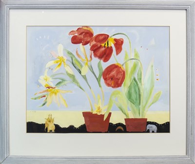 Lot 620 - STILL LIFE, A WATERCOLOUR BY CHRISTINE IRONSIDE