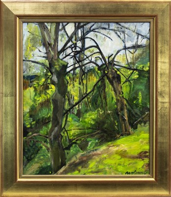 Lot 622 - GREEN LANDSCAPE WITH TREES, AN OIL