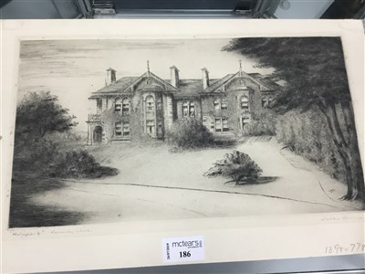 Lot 186 - WARRISTON SCHOOL, AN ETCHING BY WALTER TOWERS