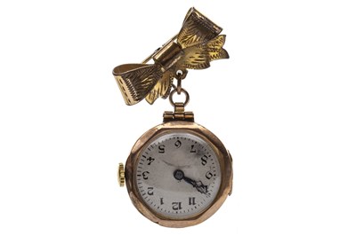 Lot 251 - A LADY'S GOLD FOB WATCH