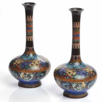Lot 666 - PAIR OF EARLY 20TH CENTURY CHINESE CLOISONNE...