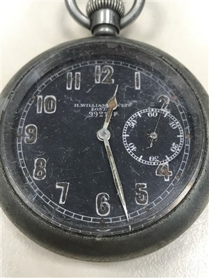 Lot 782 - A MILITARY POCKET WATCH AND A POCKET WATCH