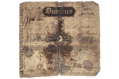 Lot 245 - A DUMFRIES COMMERCIAL BANK ONE GUINEA NOTE