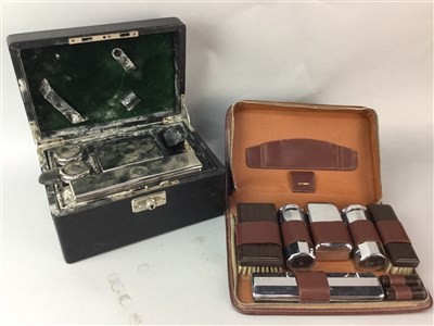 Lot 177 - TWO TRAVELLING VANITY SETS