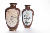 Lot 673 - PAIR OF EARLY 20TH CENTURY JAPANESE CLOISONNE...