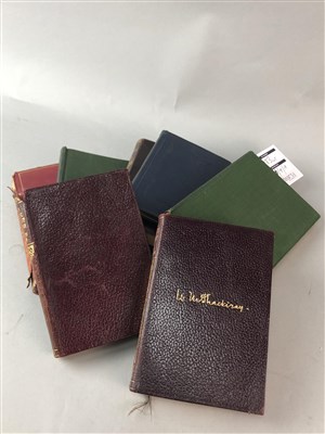 Lot 183 - A CASED MICROSCOPE AND A COLLECTION OF VINTAGE BOOKS