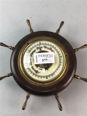 Lot 377 - TWO MAHOGANY BAROMETERS