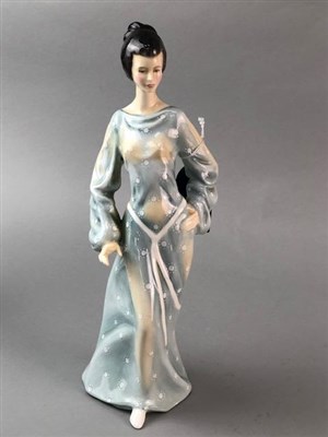 Lot 386 - A ROYAL DOULTON FIGURE OF ‘BOUDOIR' AND THREE OTHER ROYAL DOULTON FIGURES