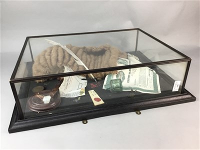 Lot 185 - A SOLICITOR'S THEMED DISPLAY CASE