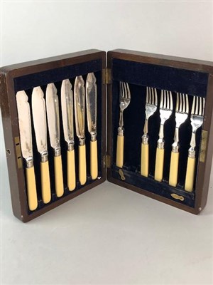 Lot 340 - CASED SETS OF SILVER PLATED CUTLERY