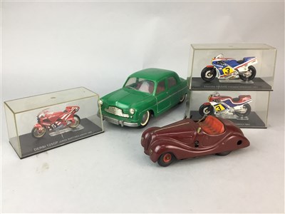 Lot 353 - A COLLECTION OF MODEL VEHICLES AND A MODEL OF A BOAT