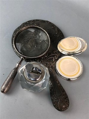 Lot 355 - A VINTAGE MUSICAL JEWELLERY BOX AND SILVER PLATED ITEMS