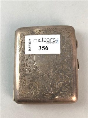 Lot 356 - A SILVER CIGARETTE CASE