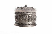 Lot 687 - LATE 19TH CENTURY INDIAN WHITE METAL BOX...