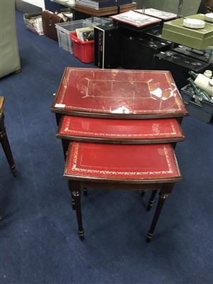 Lot 463 - TWO MAHOGANY NESTS OF TABLES