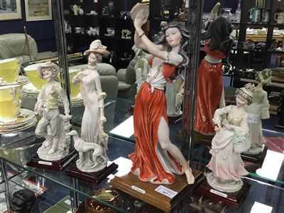 Lot 467 - FOUR MODERN ITALIAN FIGURES OF FEMALES