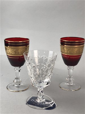 Lot 408 - A CASED SET OF EDINBURGH CRYSTAL GLASSES AND OTHER CRYSTAL