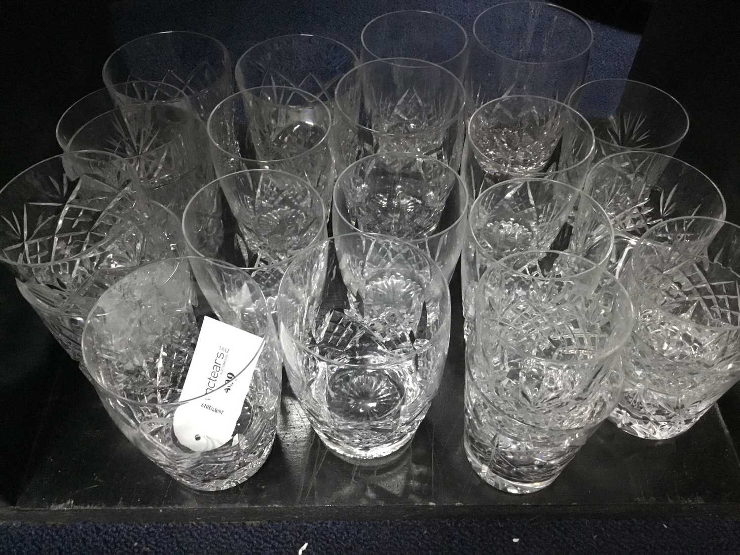 Lot 409 - A COLLECTION OF CRYSTAL TUMBLERS