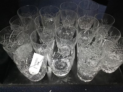 Lot 409 - A COLLECTION OF CRYSTAL TUMBLERS