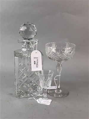 Lot 410 - A SET OF EIGHT STUART CRYSTAL LIQUEUR GLASSES AND OTHER CRYSTAL