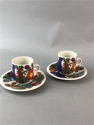 Lot 407 - A VILLEROY & BOCH 'ACAPULCO' PATTERN PART TEA SERVICE AND OTHER ITEMS