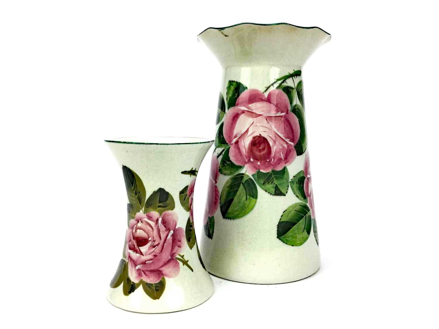 Lot 1243 - A LOT OF TWO WEMYSS VASES