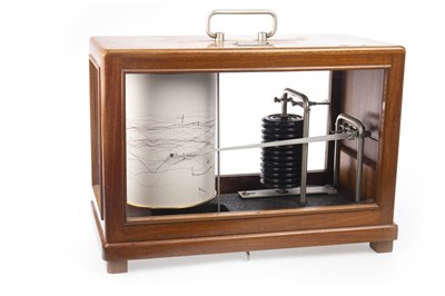 Lot 1407 - A BAROGRAPH by R. FUESS of BERLIN