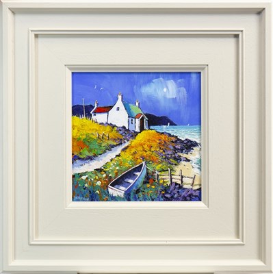 Lot 604 - MOONRISE OVER MULL, AN OIL BY ROB DENOVAN