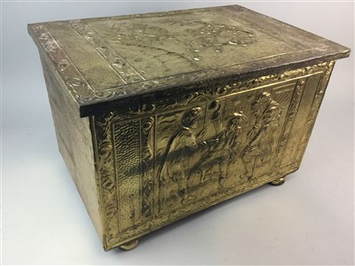 Lot 46 - A LOT OF TWO 20TH CENTURY BRASS COAL BOXES