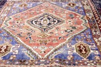 Lot 717 - CAUCASIAN BORDERED RUG decorated with a large...