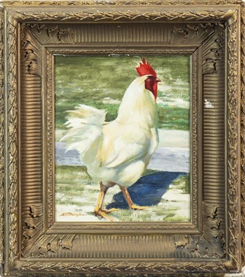 Lot 484 - THE PROUD COCKEREL, AN OIL BY ALASTAIR W THOMSON