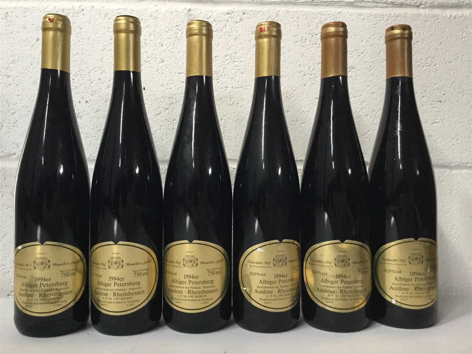 Lot 2058 - SIX BOTTLES OF ALBIGER 1994 AUSLESE