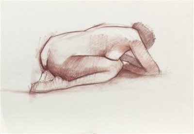 Lot 648 - CHILD'S POSE, A PASTEL ATTRIBUTED TO JAMIE O'DEA