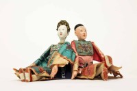Lot 738 - PAIR OF EARLY 20TH CENTURY CHINESE DOLLS of a...
