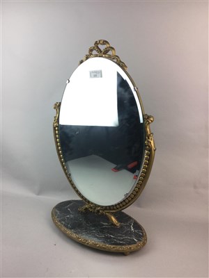 Lot 232 - A GILT FRAMED DRESSING MIRROR