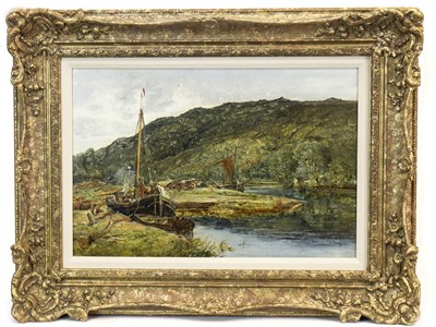 Lot 403 - ON THE FALLOCH NEAR INVERARNAN, LOOKING NORTH, AN OIL BY ALEXANDER FRASER, THE YOUNGER