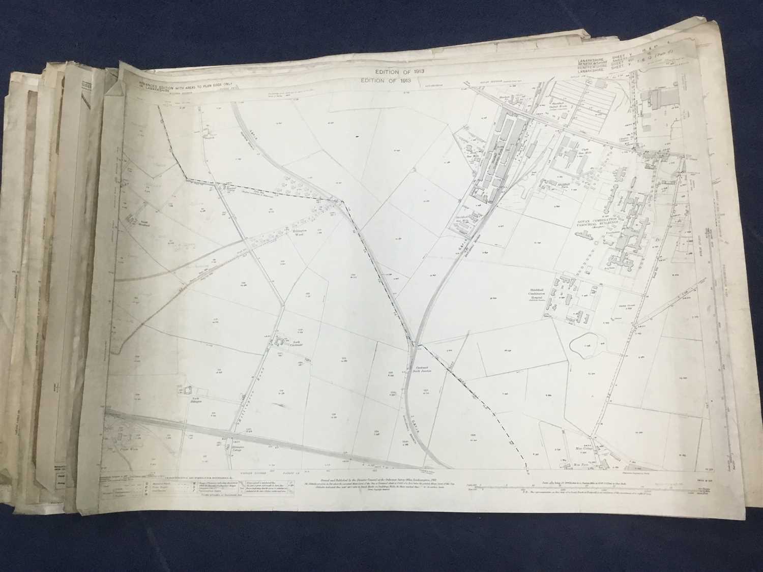 Lot 38 - A  LOT OF EARLY 20TH CENTURY SURVEY MAPS OF GLASGOW