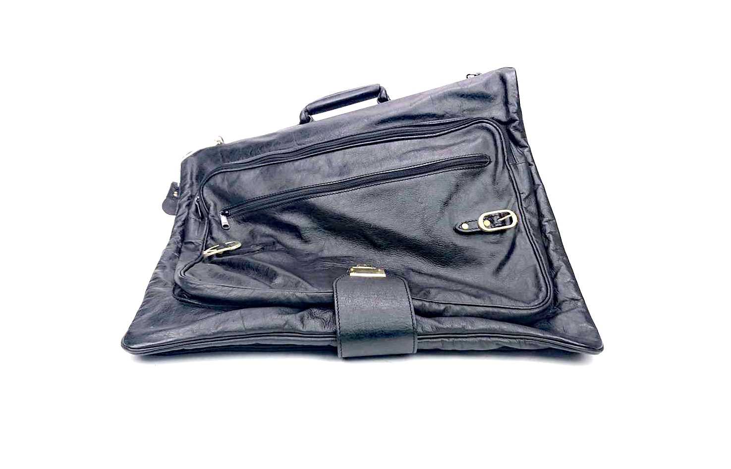 Lot 852 - A TANNER KROLLE BLACK LEATHER SUIT CARRIER