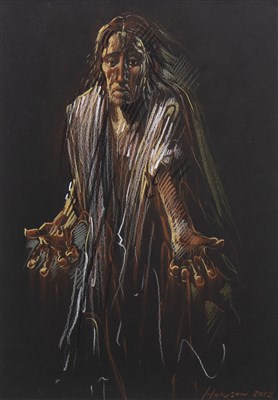 Lot 669 - THE DISCIPLE II, A PASTEL BY PETER HOWSON
