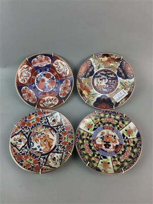 Lot 107 - A CHINESE STYLE BOWL AND IMARI STYLE PLATES