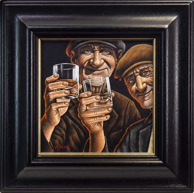 Lot 648 - HERE'S TO THE GOLDEN YEARS, AN OIL BY GRAHAM MCKEAN