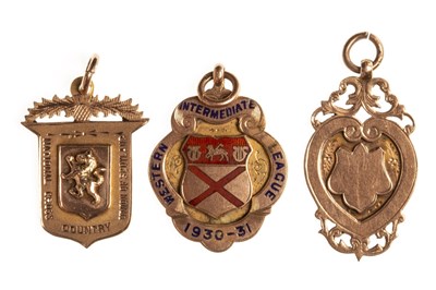 Lot 1812 - A WESTERN INTERMEDIATE LEAGUE GOLD MEDAL 1931 AND TWO OTHERS