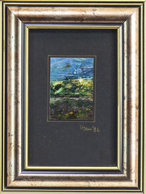 Lot 609 - ROCKPOOL BLUE, A MIXED MEDIA BY GABRIELLE TRYNKLER