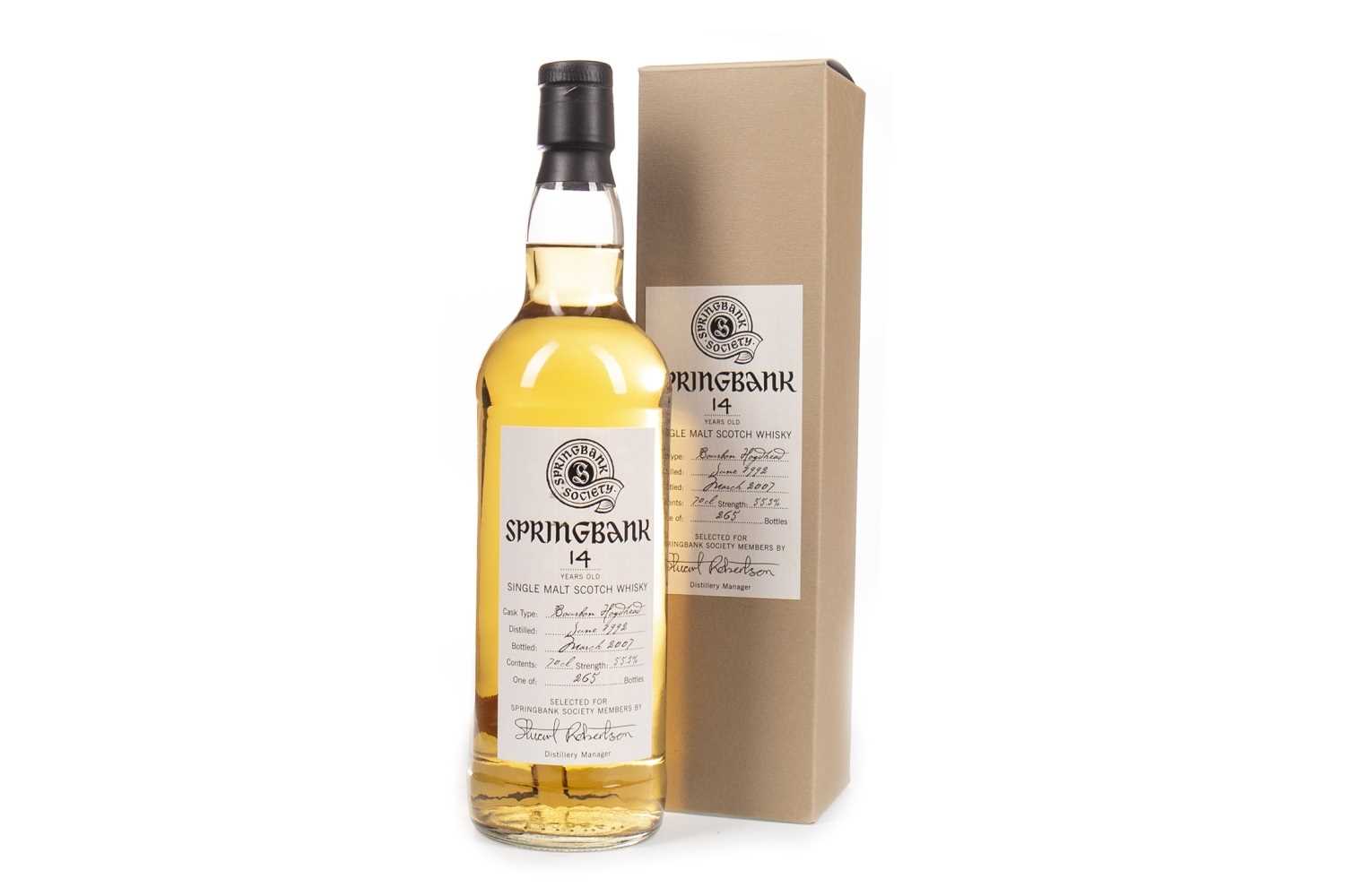 Lot 50 - SPRINGBANK 1992 AGED 14 YEARS SOCIETY BOTTLING