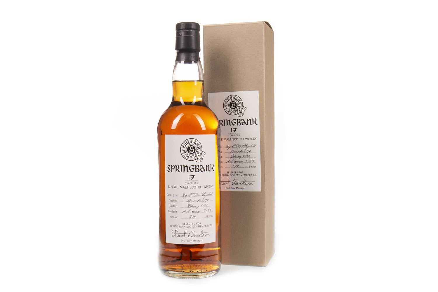 Lot 51 - SPRINGBANK 1990 AGED 17 YEARS SOCIETY BOTTLING