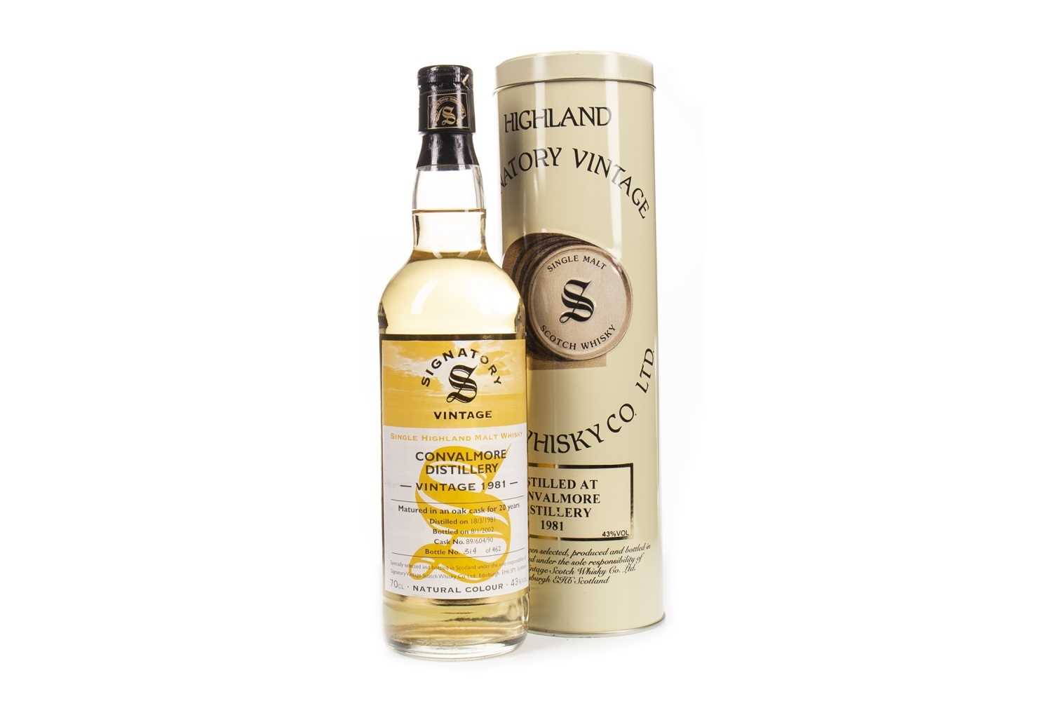 Lot 28 - CONVALMORE 1981 SIGNATORY VINTAGE AGED 20 YEARS